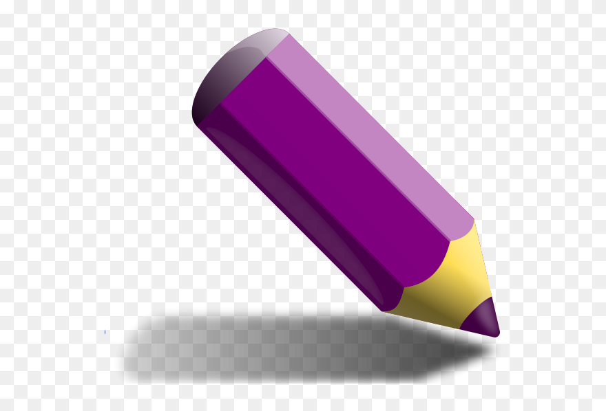 Violet Pencil Clipart, Vector Clip Art Online, Royalty - Blue Color Pencil Clipart - Png Download