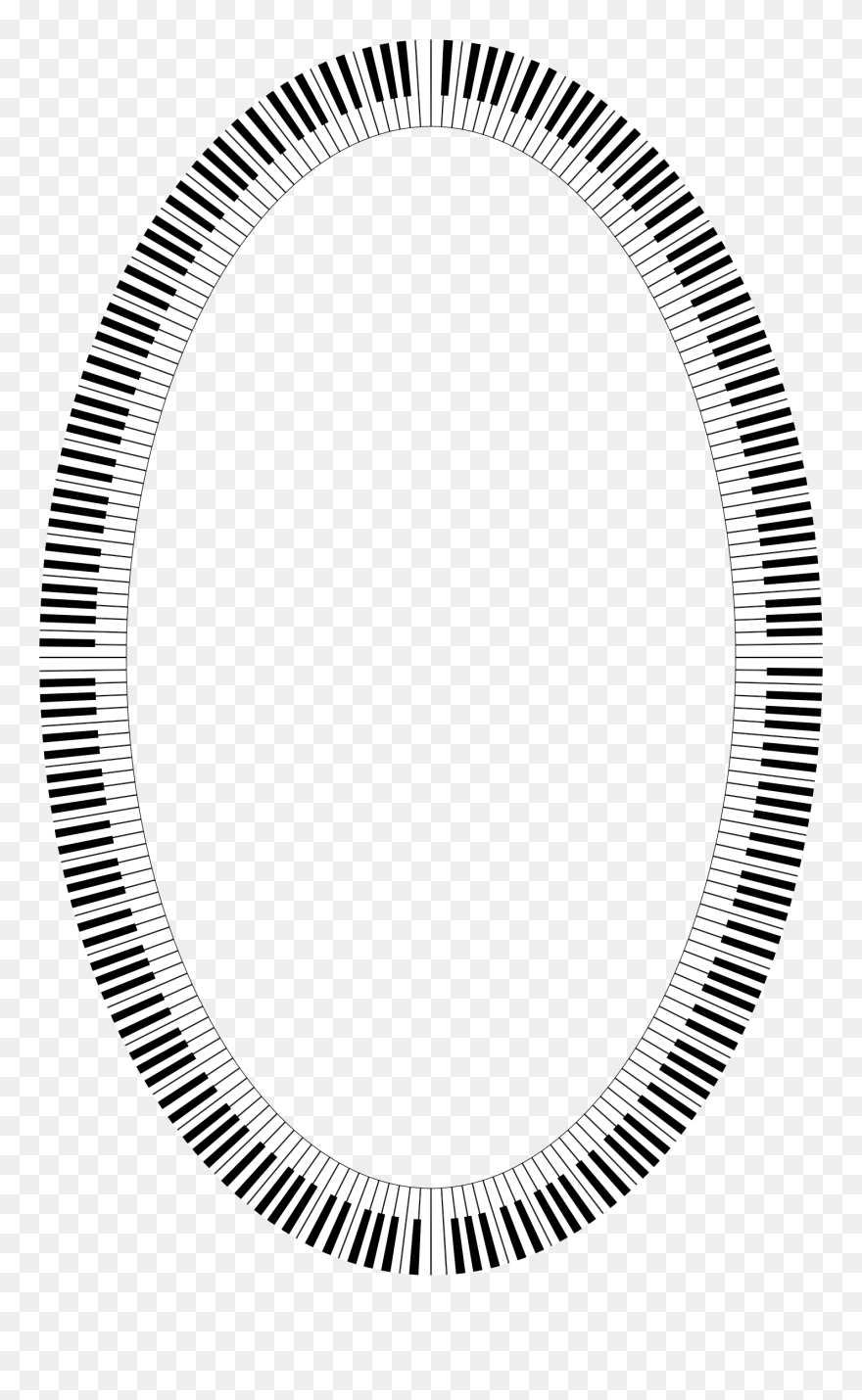 Piano Keys Ellipse Clip Arts - Necklace - Png Download