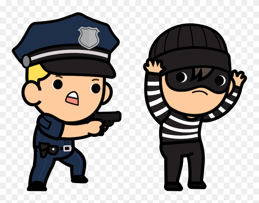 Cartoon Police And Thief Clipart