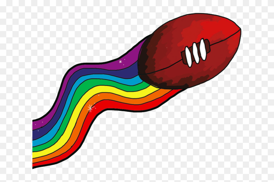 Illustration Of Footbal Flying In Air With A Rainbow - Homophobia Png Clipart