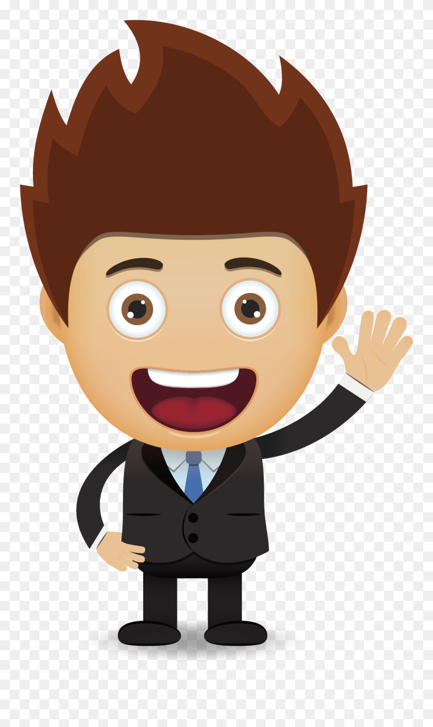 Cartoon Sadness Illustration - Say Hello Png Clipart