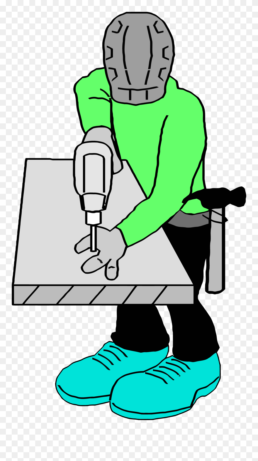 Carpenter Drill Clipart Png - Carpenter Clip Art Transparent Png