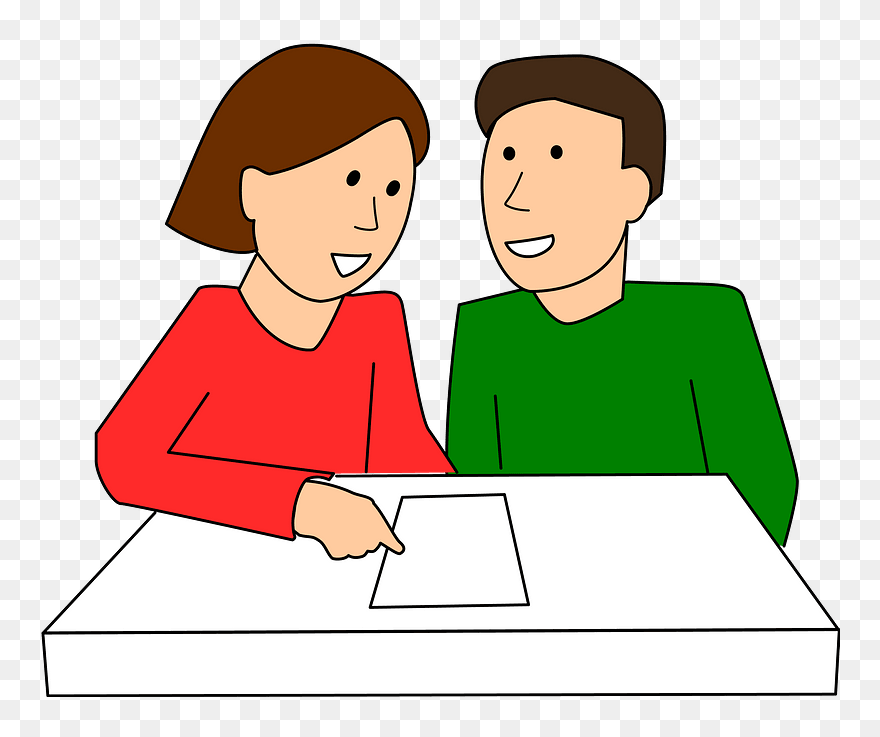 Studying Together Clipart - Clip Art - Png Download