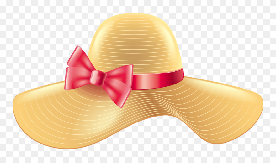 Vector Designer Straw Sun Fashion Hat Women Clipart - Png Download