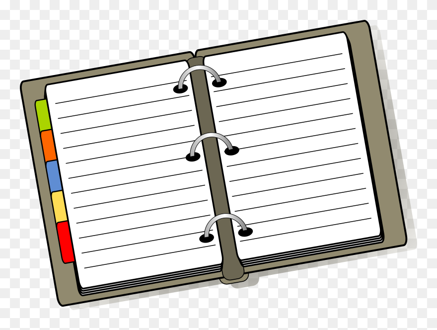Organized Clipart Binder - Diary Clipart - Png Download