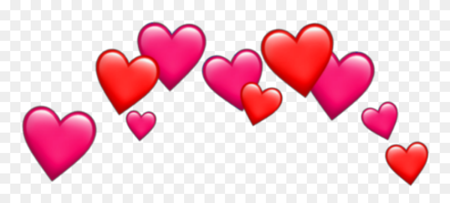 #red #pink #red #spiral #aesthetic #crown #taç #grid - Blue Heart Crown Png Clipart