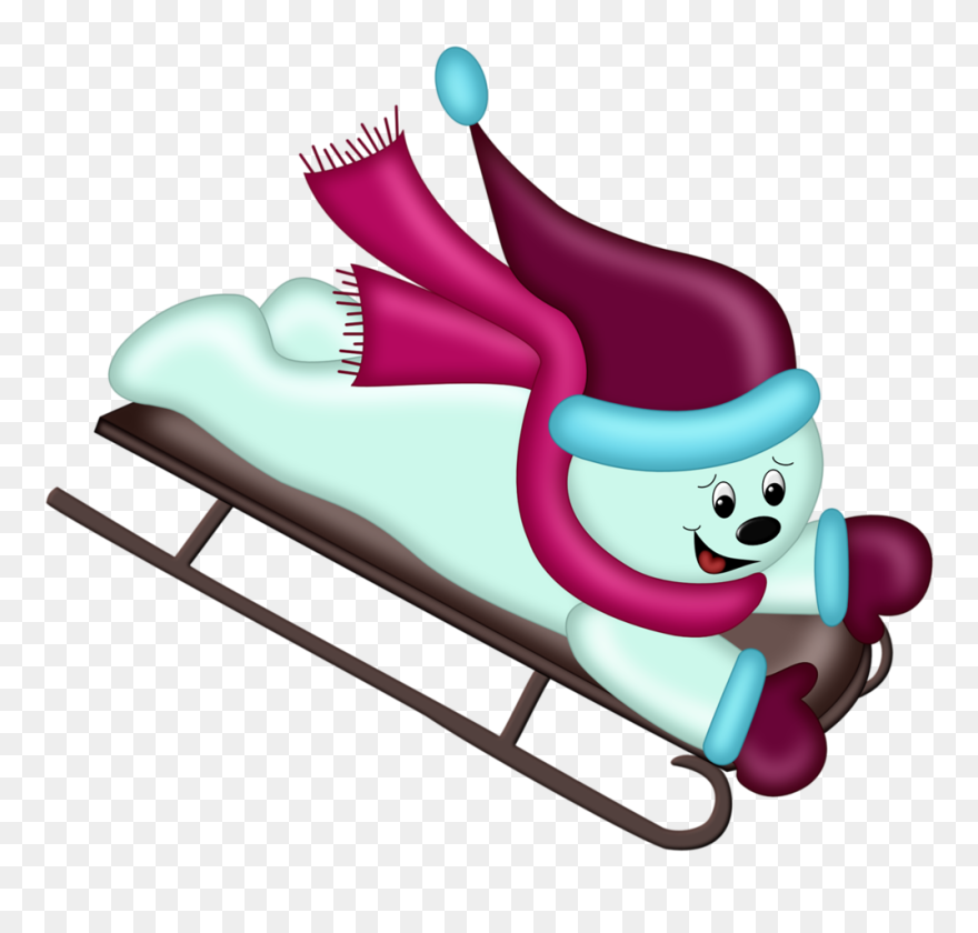 Transparent Ski Clipart - Transparent Sledding Clipart - Png Download