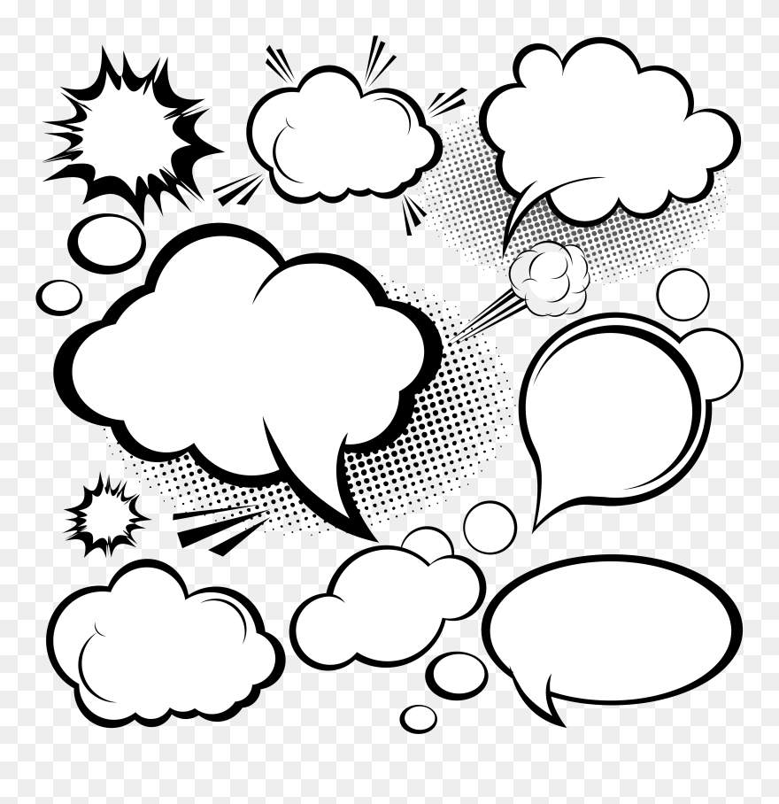 Explosion Comics Balloon Euclidean Vector Speech Dialog - Cloud Manga Vector Clipart