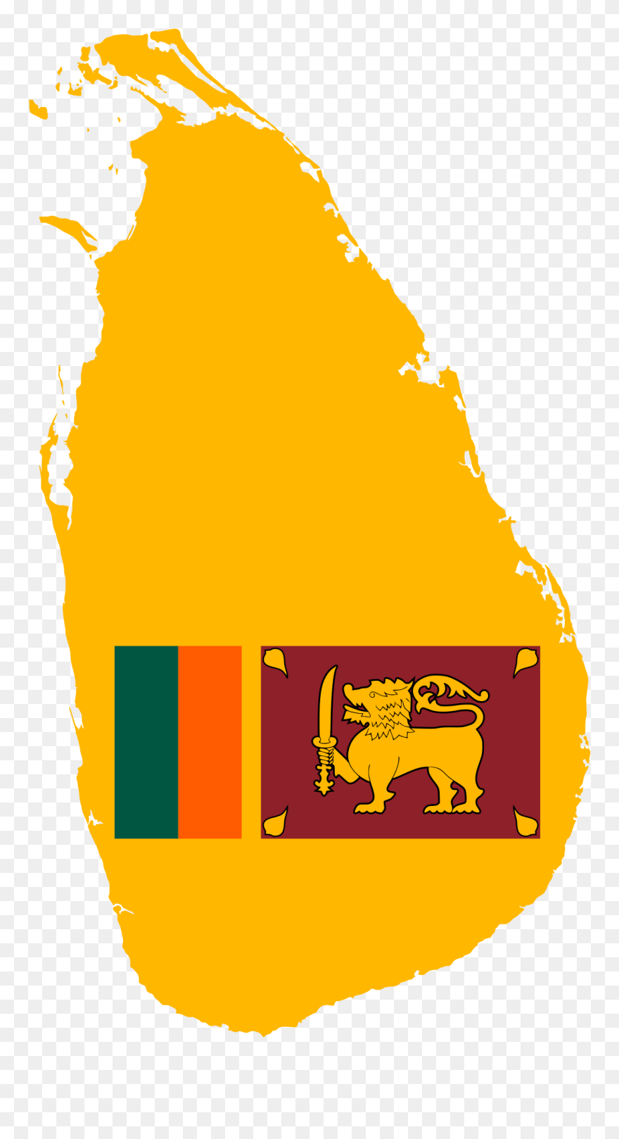 Sri Lanka Map Vector Clipart