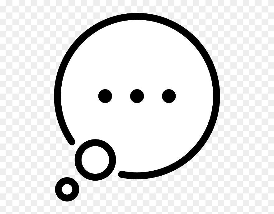 Speech Balloon Emoji Clipart - Circle - Png Download