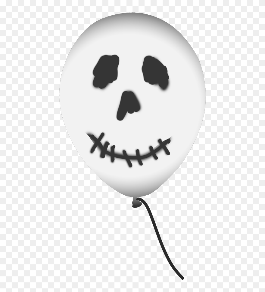 Grey Halloween Ballloon Clipart - Smile - Png Download