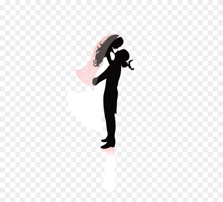 Wedding Invitation Bridegroom Clip Art - Vector Drawing Wedding Couple - Png Download