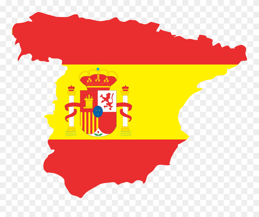 Flag Of Spain Flag Of Europe Illustration - Clipart Spain Flag Map - Png Download