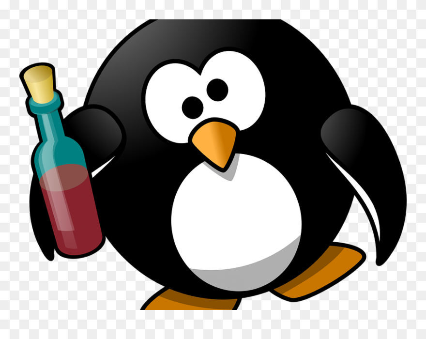 Drunk Penguin Clipart