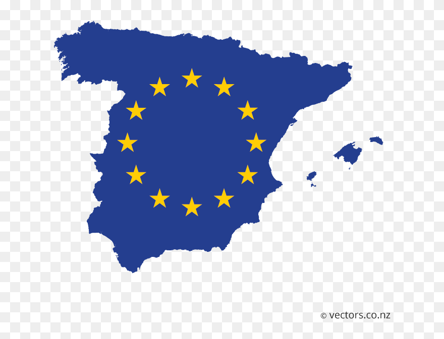 Transparent Spain Flag Clip Art - Spain Map Png