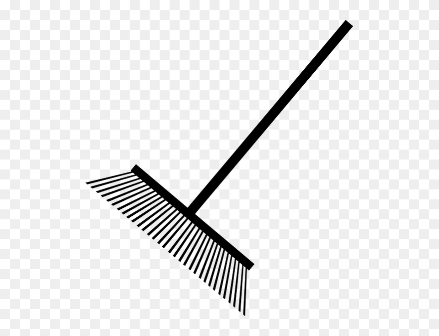Rake-silhouette - Rake Silhouette Png Clipart