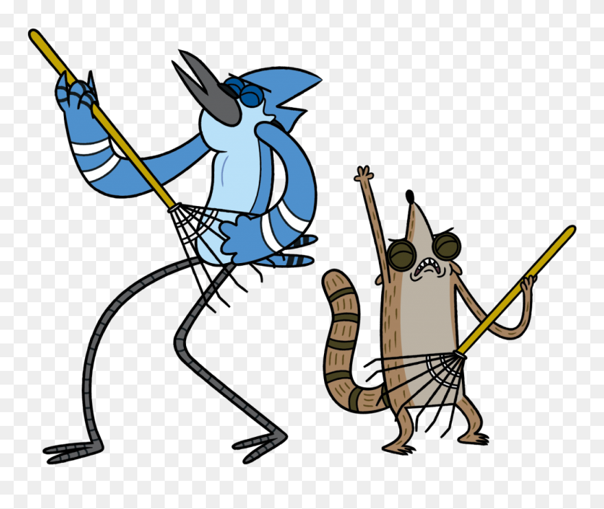 Regular Show Mordecai And Rigby Rake Guitar - Regular Show Png Clipart