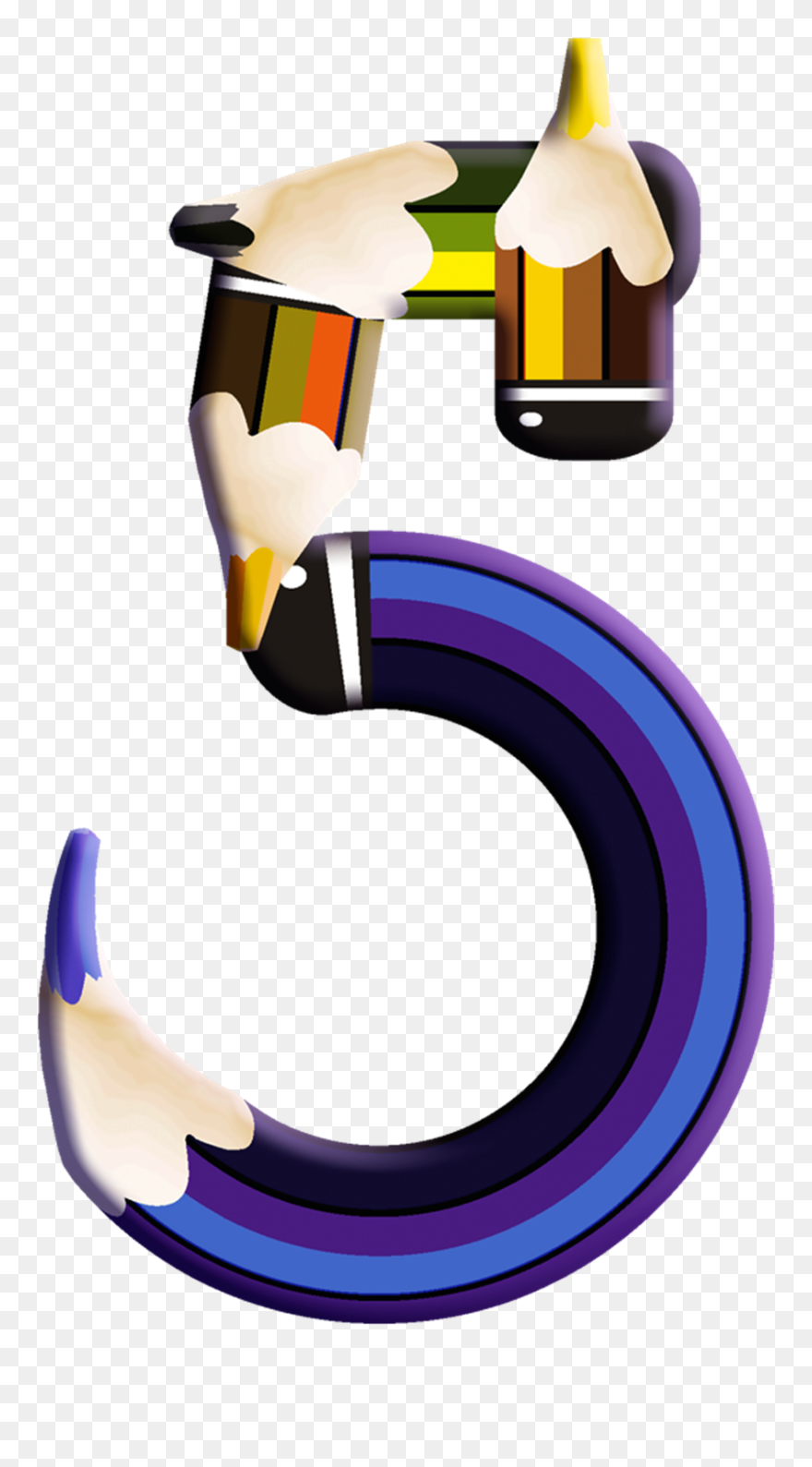 Number Sorting Numbers Pinterest - Цифра 5 Клипарт Clipart