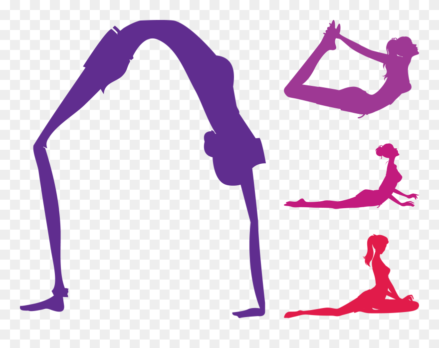 Yoga Silhouette Royalty-free Clip Art - Yoga Poses Vector Art - Png Download