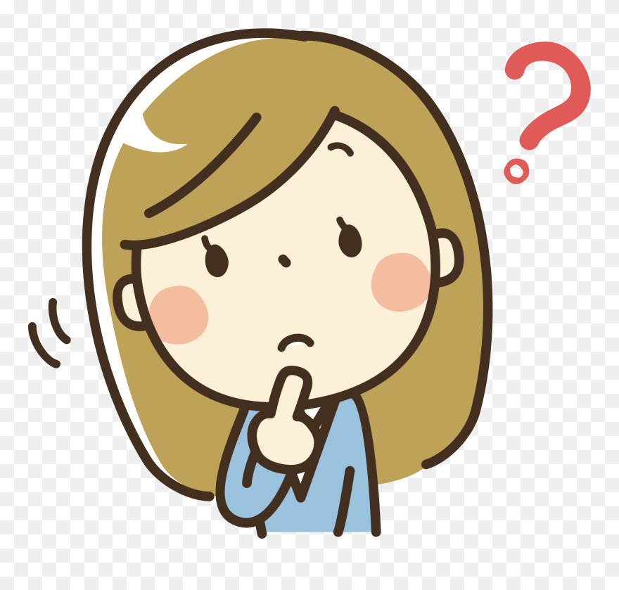 Perplexed Female Clip Arts - Girl Thinking Clipart - Png Download