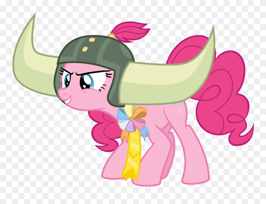 Helm Vector Horns - Pinkie Pie Yak Helmet Clipart