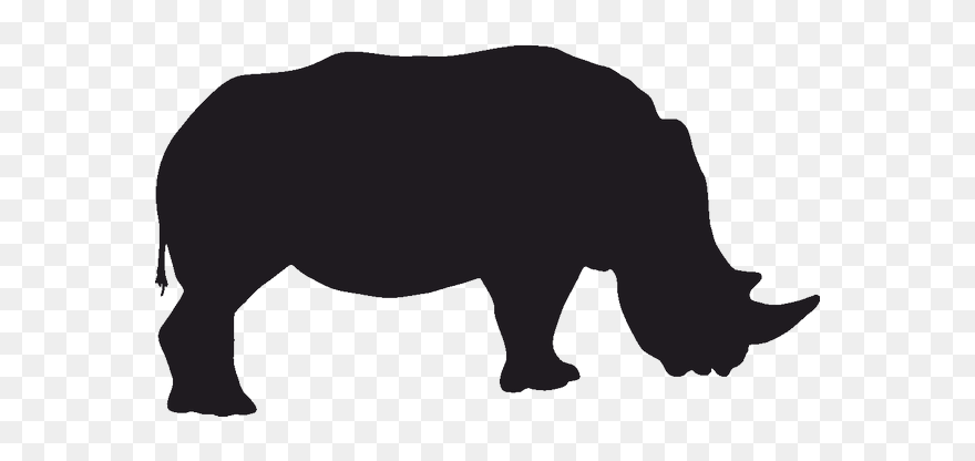 Black Rhinoceros Save The Rhino Indian Rhinoceros Silhouette - Calf Rhino Silhouette Clipart