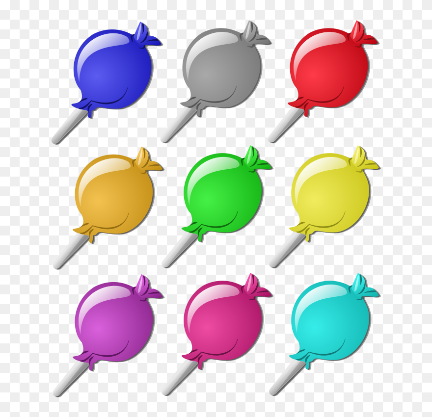 Game Marbles - Candies - Lollipop Clip Art - Png Download