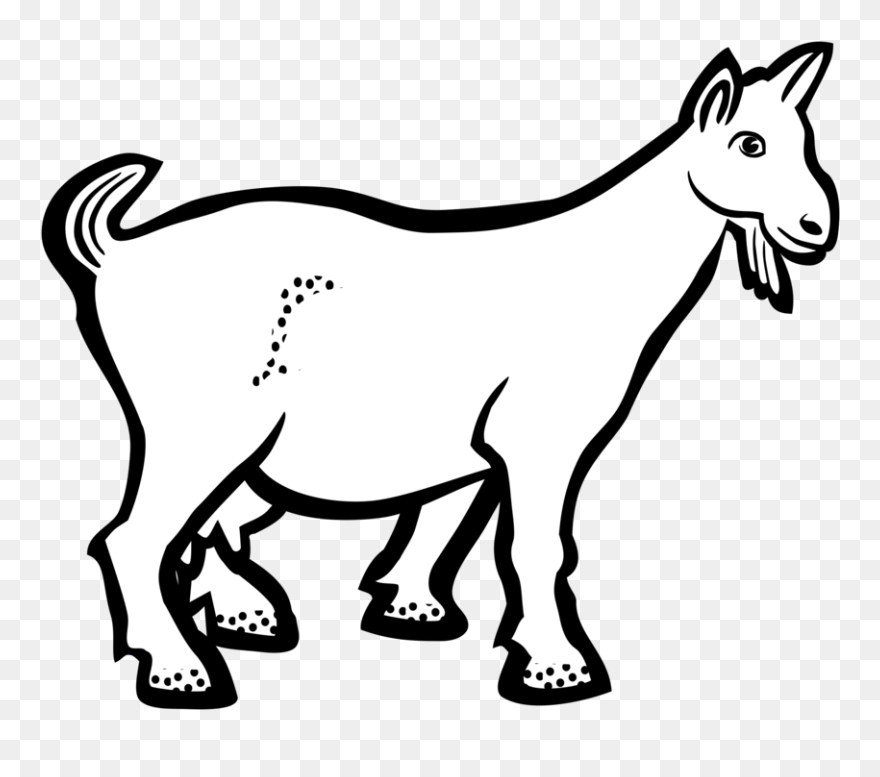 Goat Clipart Outline - Clip Art Of A Goat - Png Download