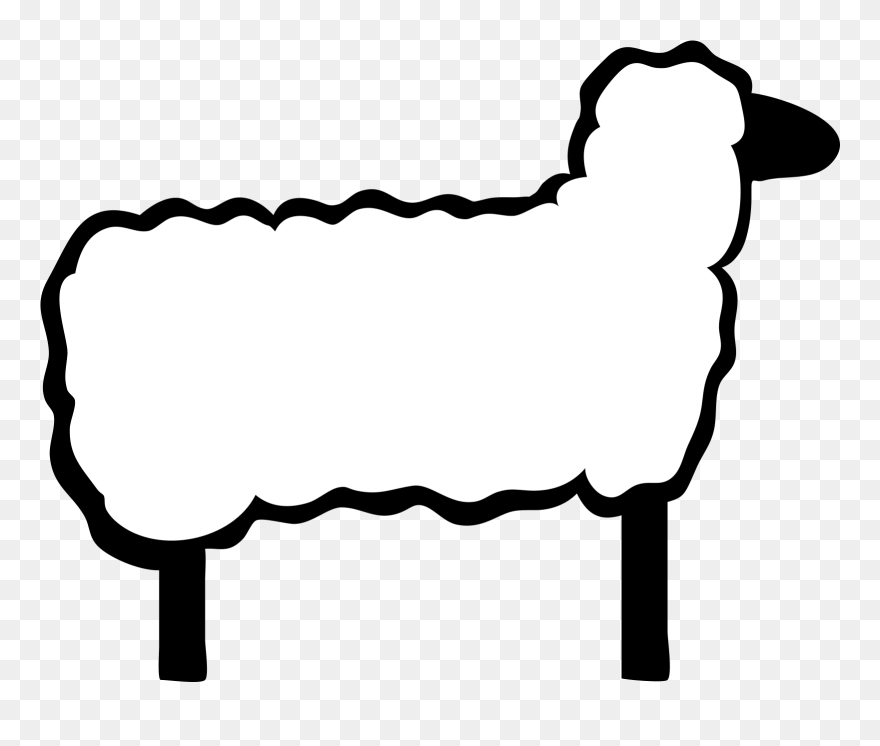 Sheep Clip Art Black And White Png Transparent Png
