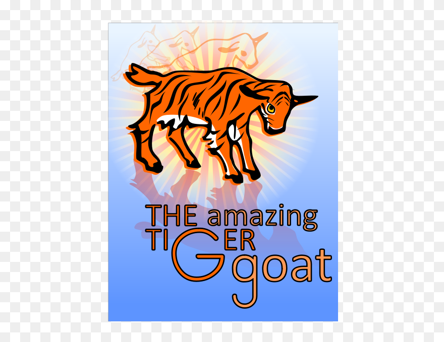 The Amazing Tiger Goat - G Is For Goat Clipart