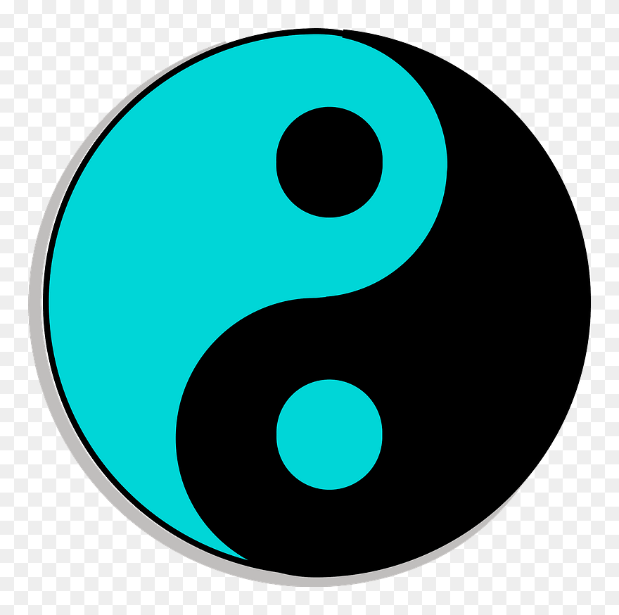 Yin-yang Clipart - Yin And Yang Colours - Png Download