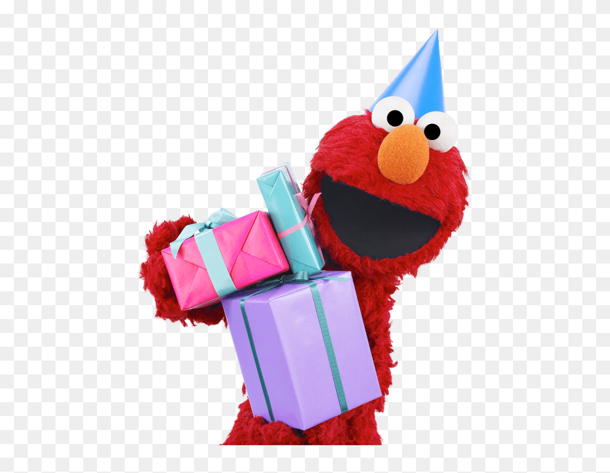 Sesame Street Elmo With Gifts - Elmo Sesame Street Birthday Clipart