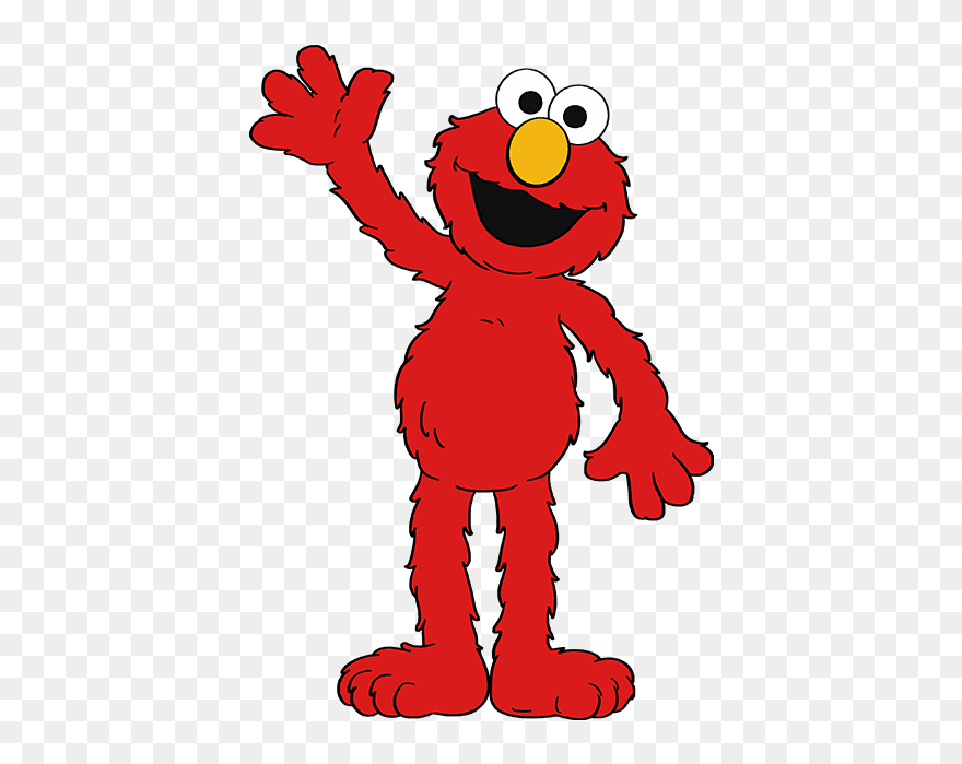 How To Draw Elmo From Sesame Street - Elmo Sesame Street Drawing Clipart