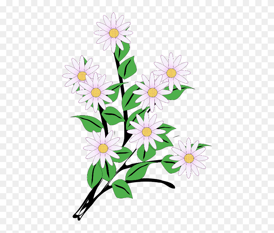 Bunch Of Flowers Clip Art - Png Download