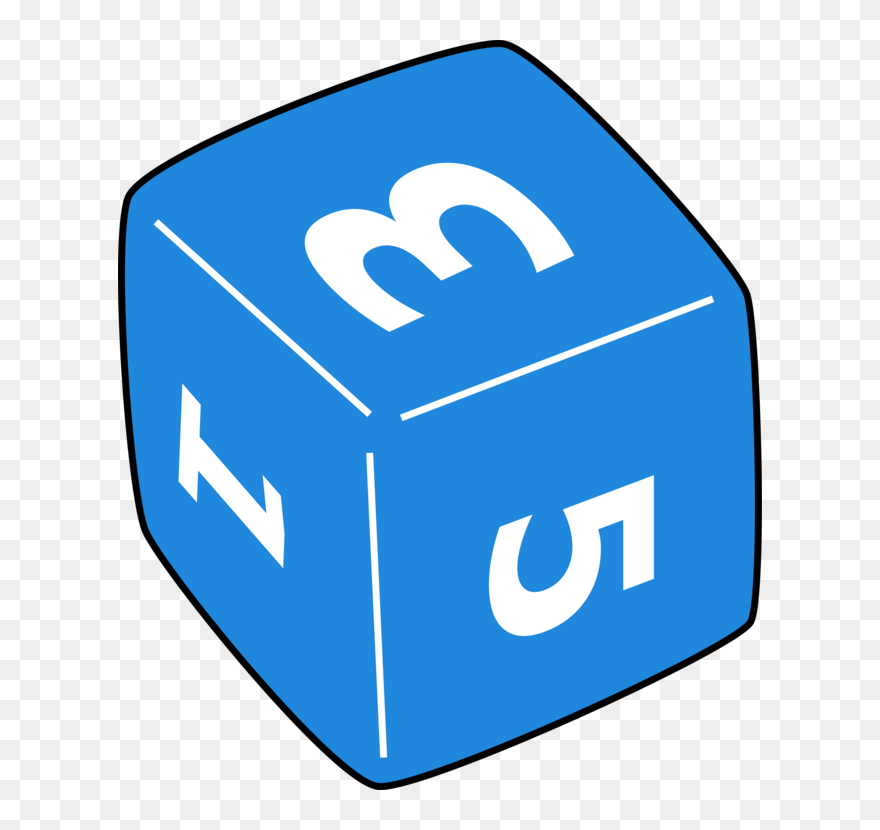 Blue,organization,angle - Number Dice Clipart - Png Download