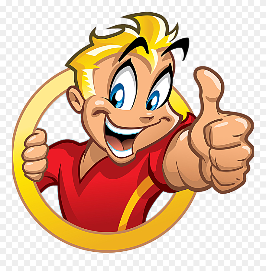 Cartoon Thumbs Up Kid Clipart
