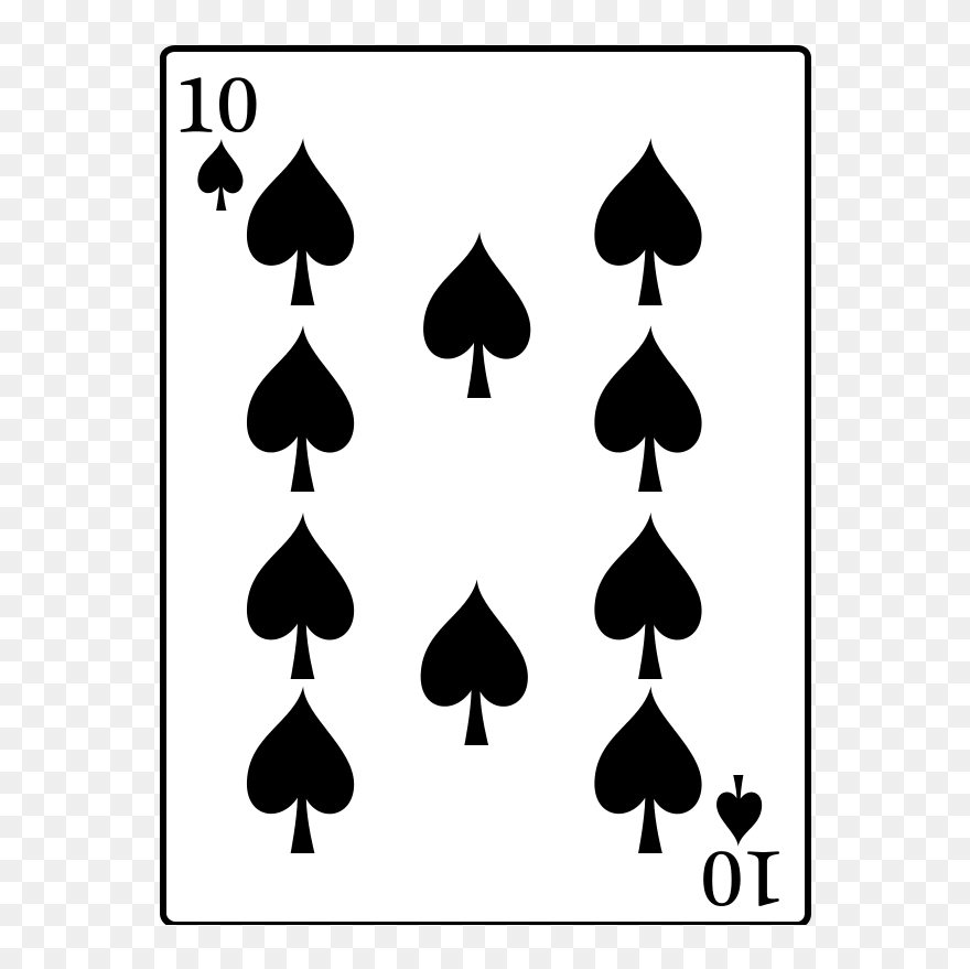 10 Of Spades Clipart