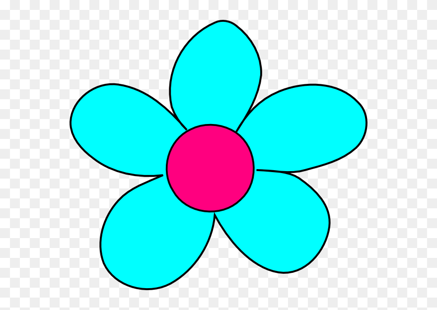 Clip Art Pink And Blue Flowers Png Transparent Png
