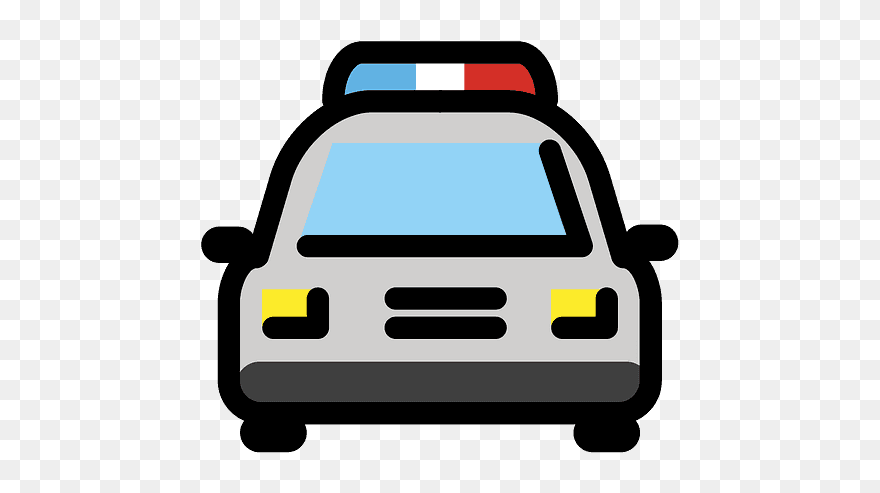 Oncoming Police Car Emoji Clipart - Scalable Vector Graphics - Png Download