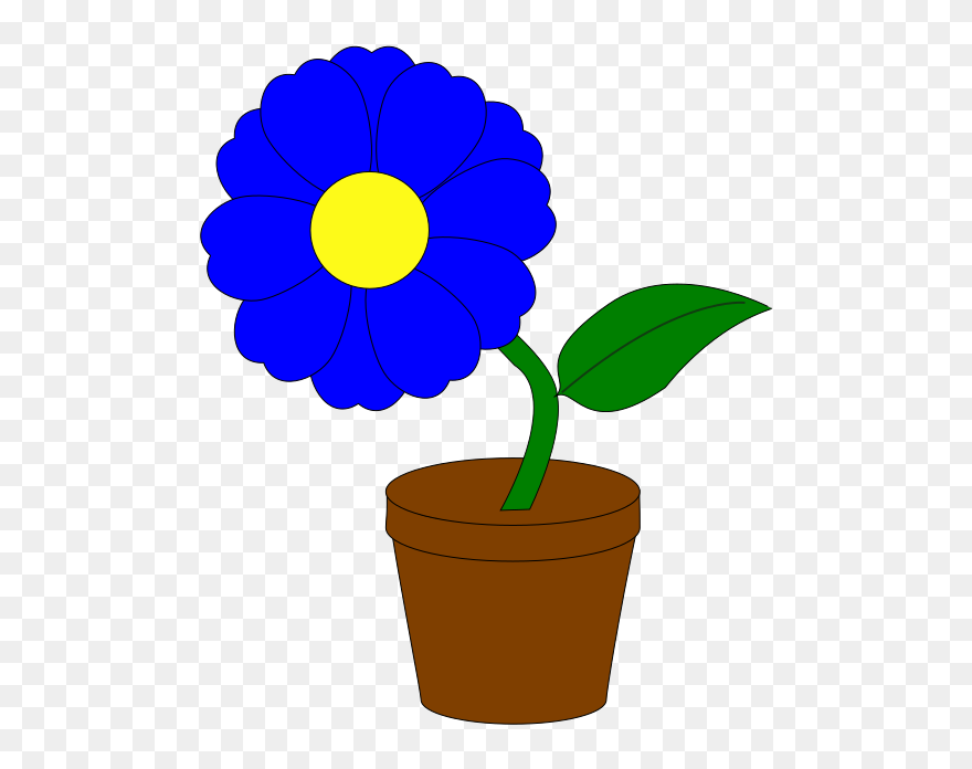 Cartoon Of A Flower In A Pot Clipart