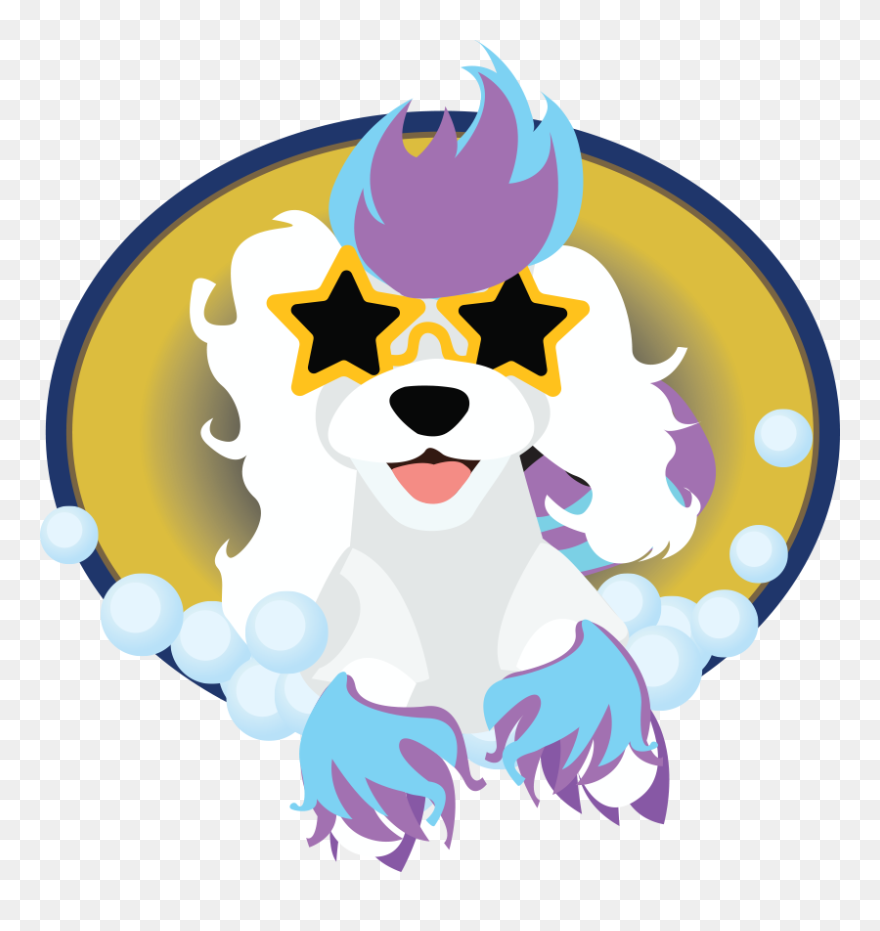 Dog Brushing Teeth Clipart Transparent Groom Stars - Png Download