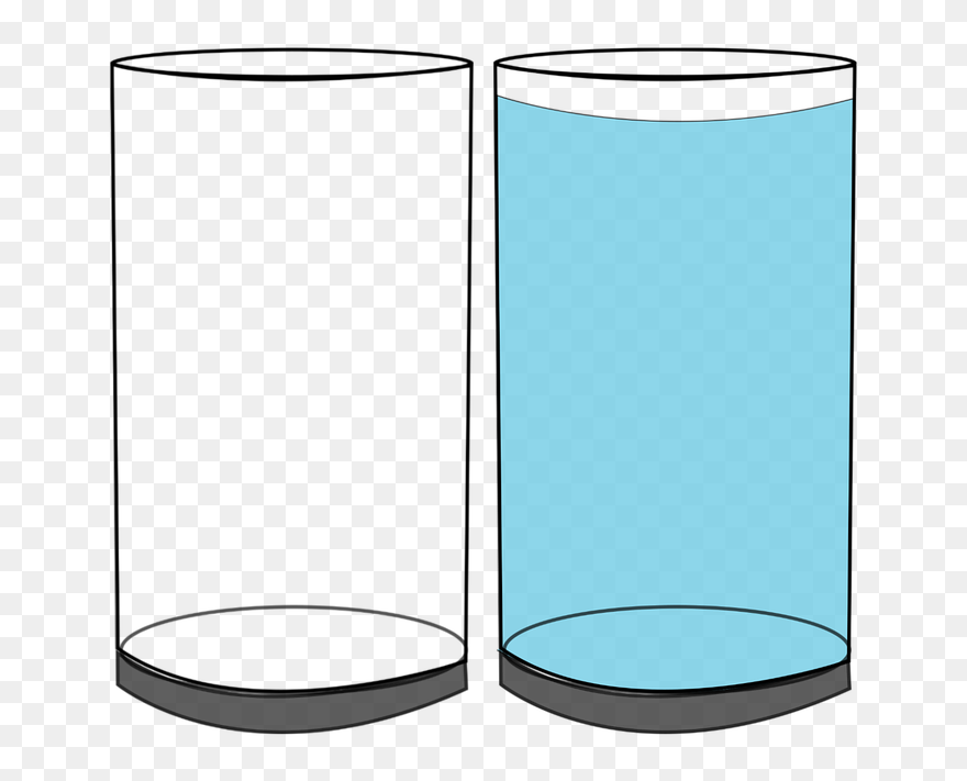 Full Glass Empty Glass Clipart - Png Download