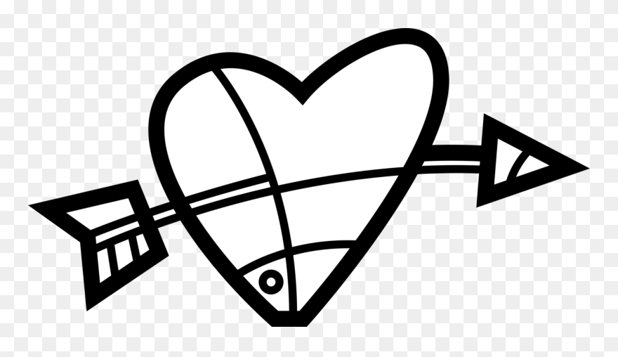 Transparent Valentine Clipart Black And White - Heart - Png Download