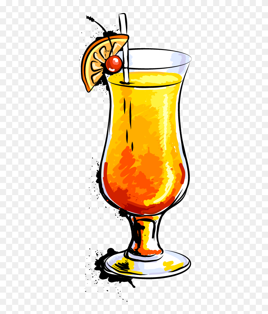 Cocktail Sex On The Beach Tequila Sunrise Juice Blue - Tequila Sunrise Cocktail Png Hd Clipart