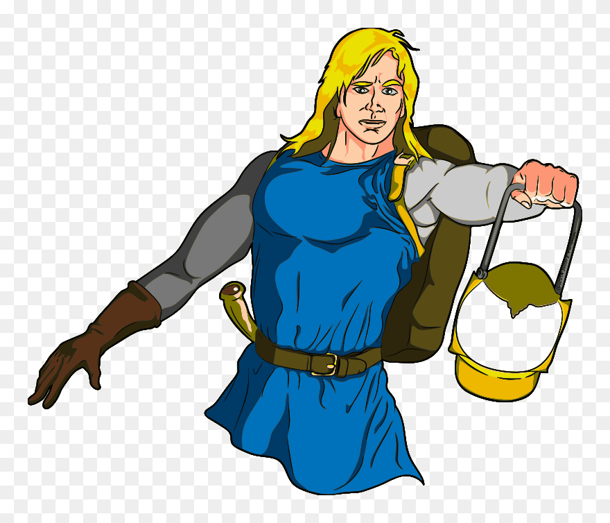 Male Medieval Adventurer With Lantern - Medieval Male Adventurers Clipart