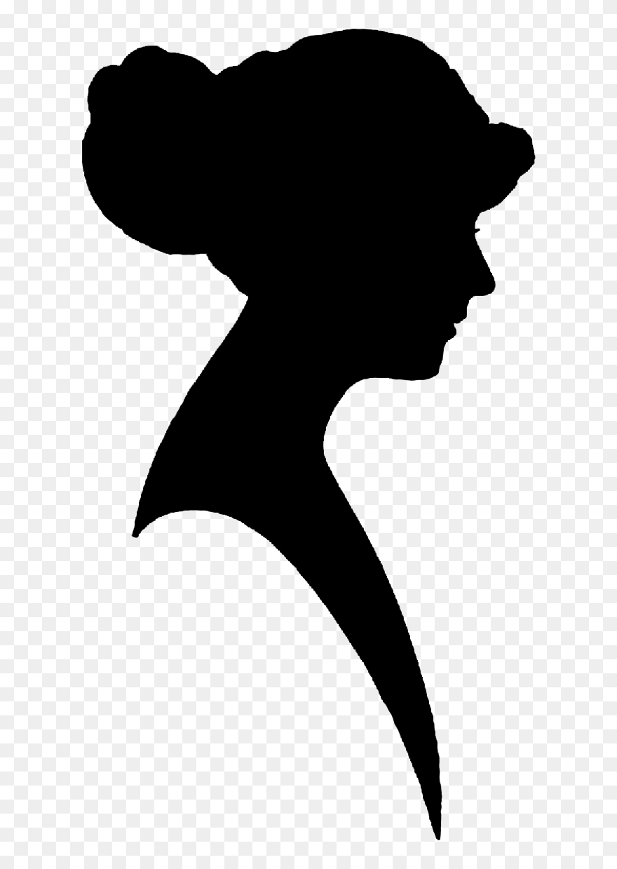 Old Fashioned Woman Silhouette Clipart
