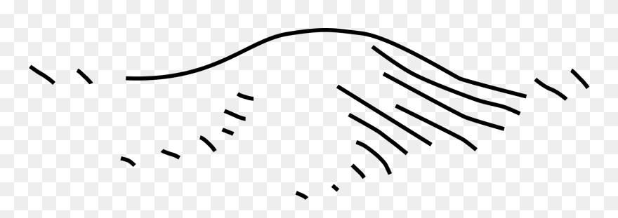 Black And White Clip Art Hill - Png Download