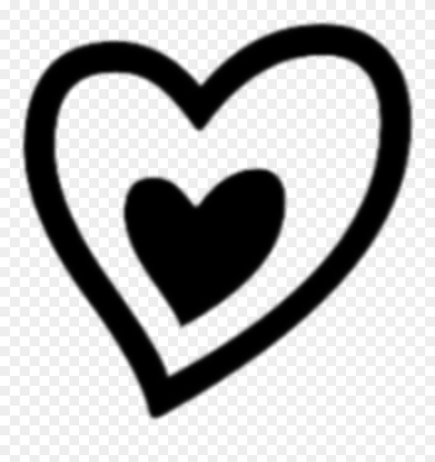 #black #clipart #heart - Heart - Png Download