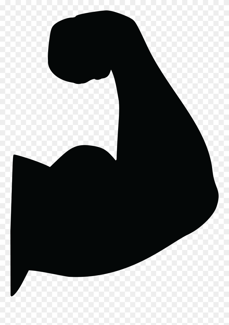 Flex Silhouette At Getdrawings - Bicep Clipart - Png Download