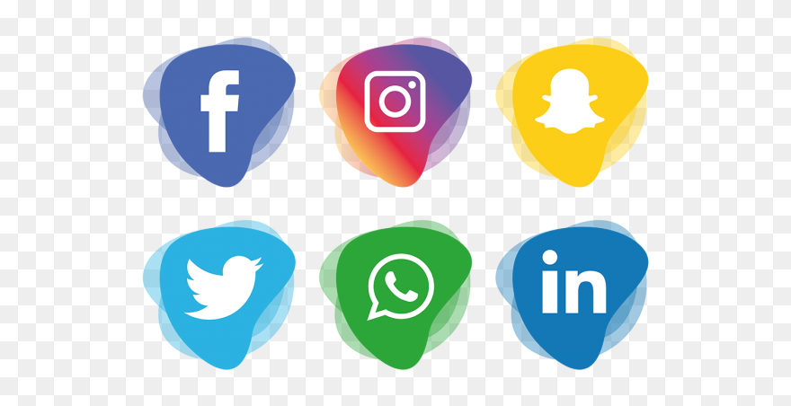 Social Media Icons Set, Social Media Icons, Social - Vector Social Media Logos Png Clipart